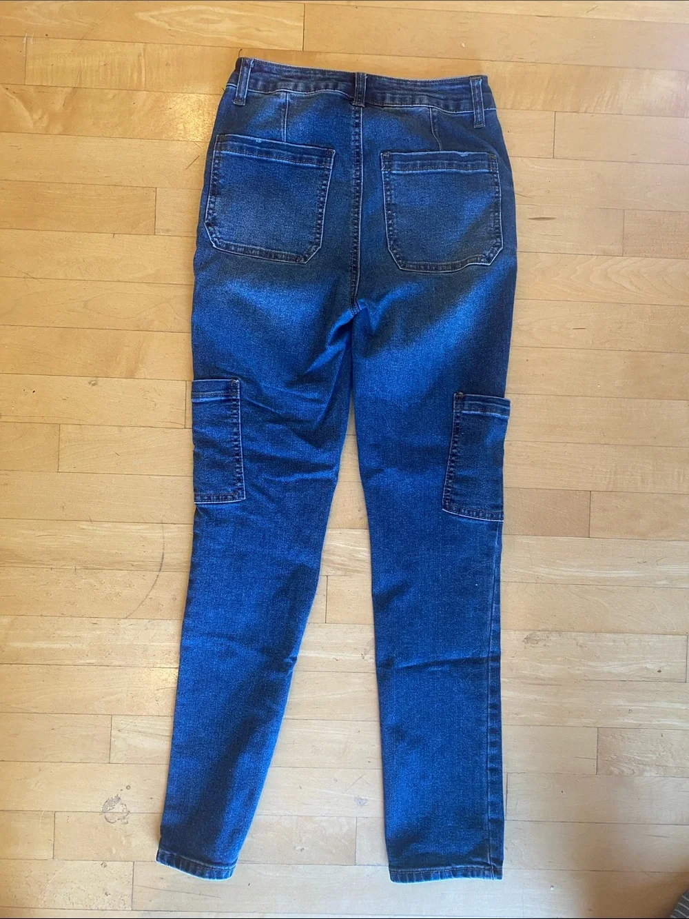 Women’s Blue Cargo Pocket Jeans